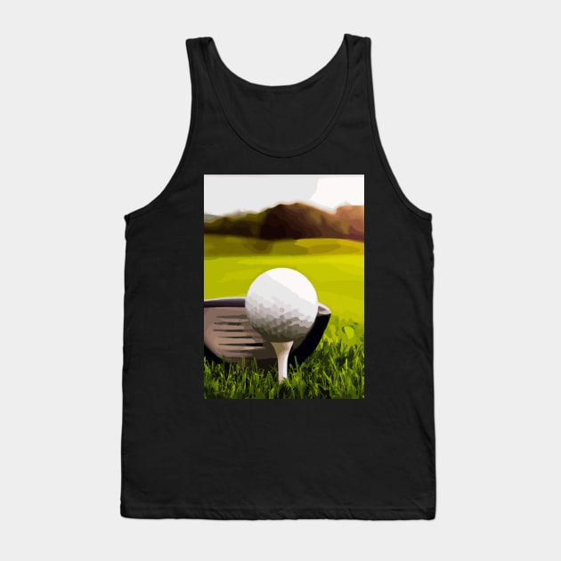 Golf Ball Tee Off Tank Top by maxcode